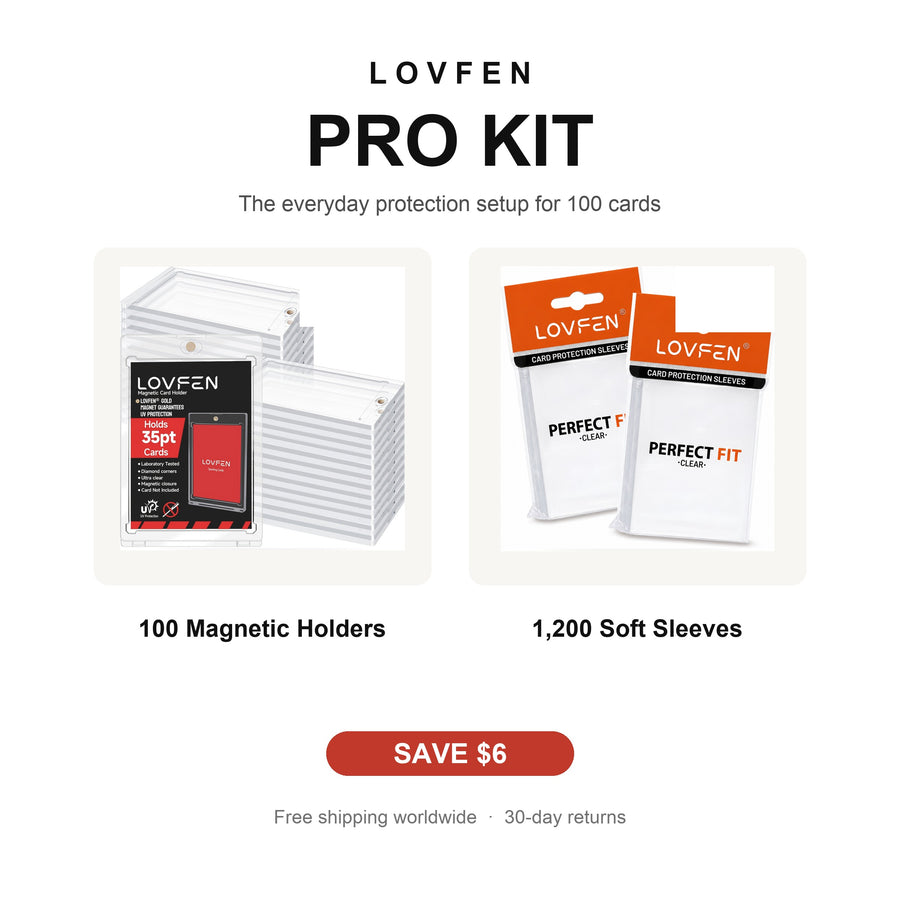 LOVFEN Pro Kit — 100 magnetic card holders and 1,200 soft sleeves