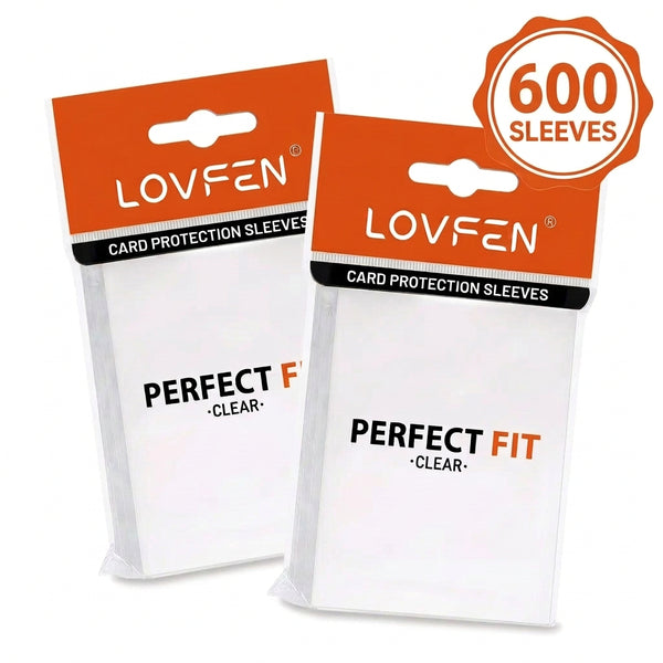 LOVFEN Clear Soft Card Sleeves, 600 Pack