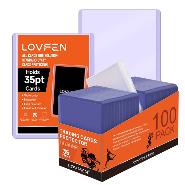 LOVFEN 35pt Toploaders & Penny Sleeves — 100–2,000 Sets