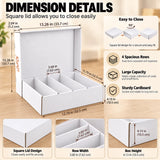LOVFEN card storage box dimensions with 13.26 inch square lid and 12.79 inch body