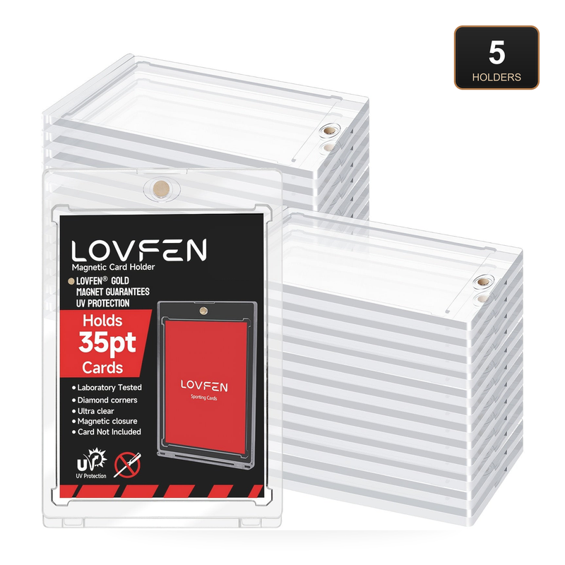 LOVFEN Standard 35pt magnetic card holders, 25 pack, with original orange packaging